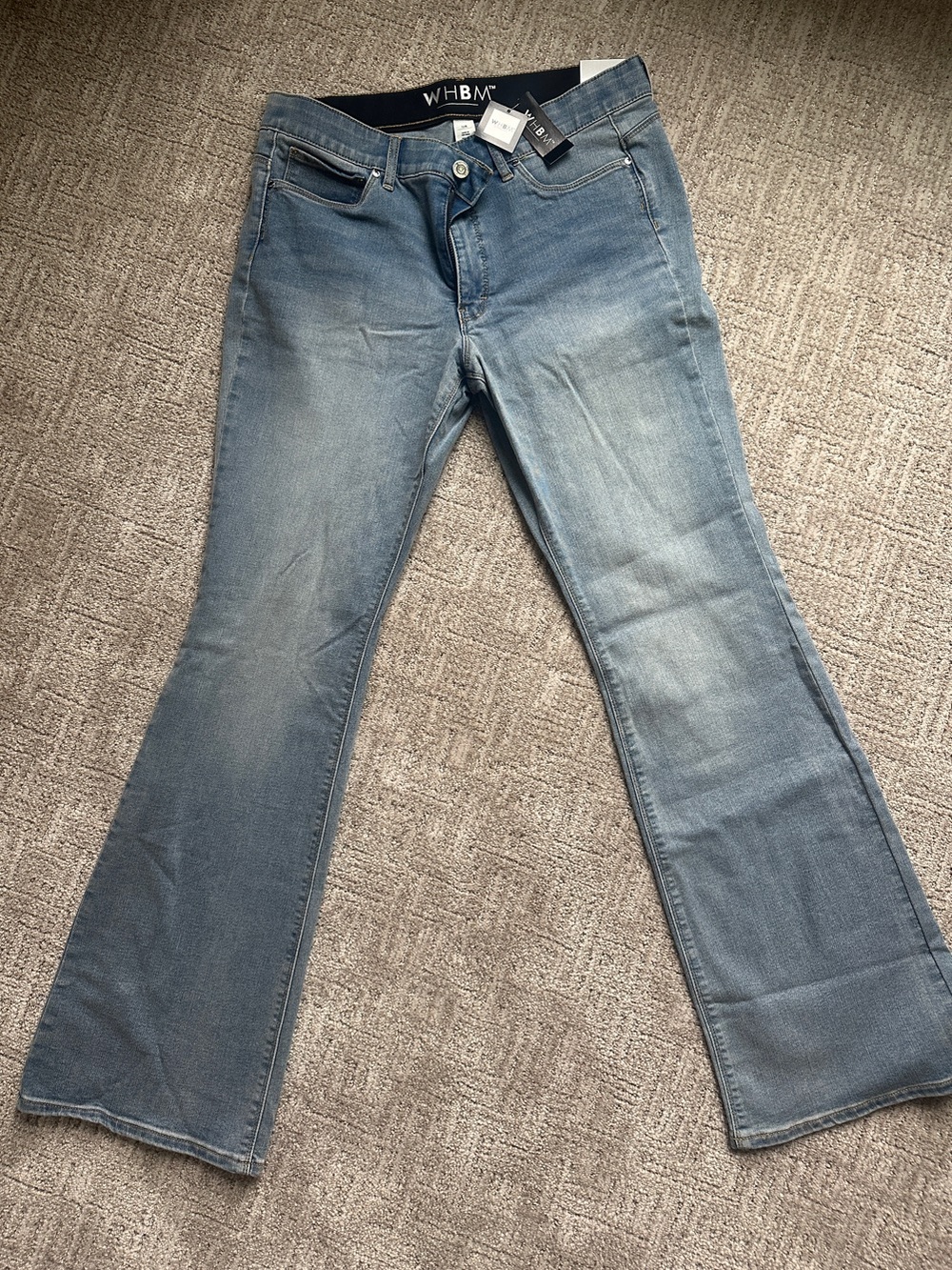 White House Black Market Light Wash Flare Jeans